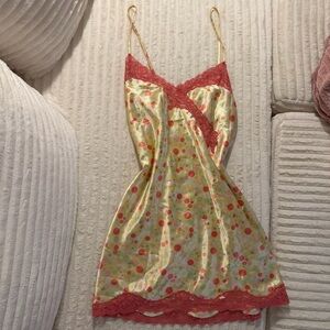 Secret Treasures Yellow Polka Dot Lace Chemise